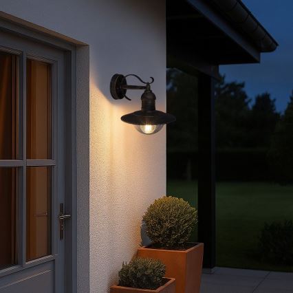 Brilagi - Välisseinavalgusti MOLDE 1xE27/60W/230V IP44 pronks/patina