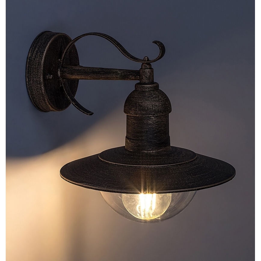 Brilagi - Välisseinavalgusti MOLDE 1xE27/60W/230V IP44 pronks/patina