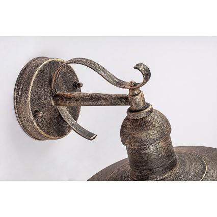 Brilagi - Välisseinavalgusti MOLDE 1xE27/60W/230V IP44 pronks/patina