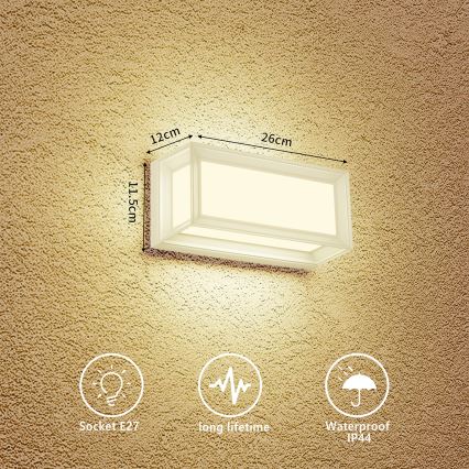 Brilagi - Välisseinavalgusti PARKER 1xE27/60W/230V valge IP44