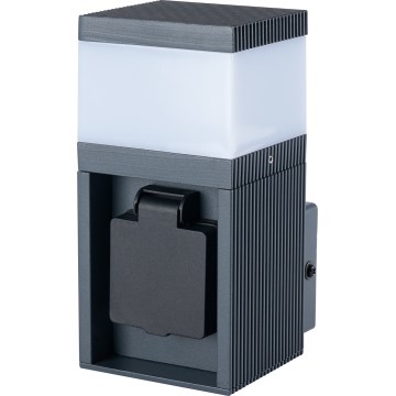 Brilagi - Välisseinavalgusti SCHUKO-pistikupesaga PILLAR 1xG9/11W/230V IP44 antratsiit
