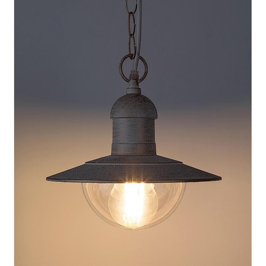 Brilagi - Välistingimuste riputatav valgusti MOLDE 1xE27/60W IP44 valge/patineeritud