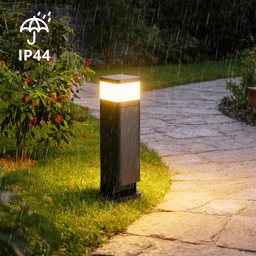 Brilagi - Välisvalgusti PILLAR kahe SCHUKO-pistikupesaga 1xG9/11W/230V IP44 antratsiit