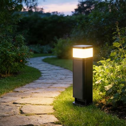 Brilagi - Välisvalgusti PILLAR kahe SCHUKO-pistikupesaga 1xG9/11W/230V IP44 antratsiit