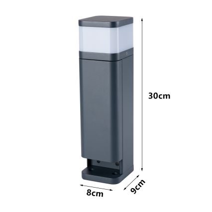 Brilagi - Välisvalgusti PILLAR kahe SCHUKO-pistikupesaga 1xG9/11W/230V IP44 antratsiit