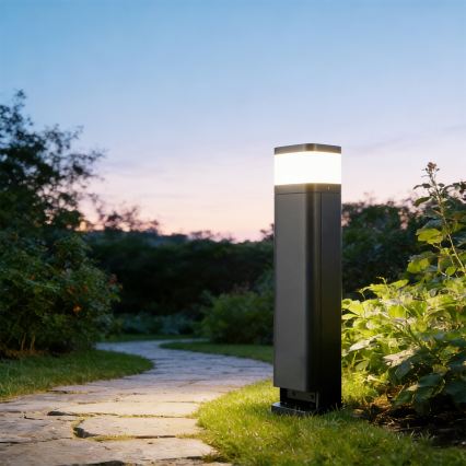 Brilagi - Välisvalgusti kahe SCHUKO-pistikupesaga PILLAR 1xG9/11W/230V IP44 antratsiit