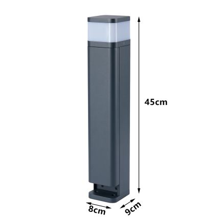 Brilagi - Välisvalgusti kahe SCHUKO-pistikupesaga PILLAR 1xG9/11W/230V IP44 antratsiit