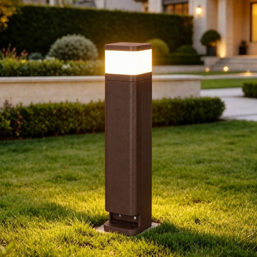 BRILAGI - Välisvalgusti 2 SCHUKO-pistikupesaga PILLAR 1xG9/11W/230V IP44 pruun