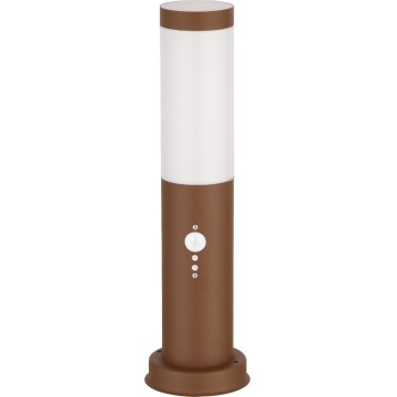 Brilagi - välisvalgusti anduriga 1xE27/15W/230V 40 cm IP44 pruun