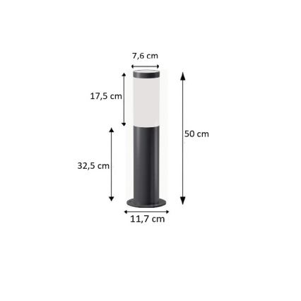 BRILAGI - Välisvalgusti ELIA 1xE27/20W/230V IP44 50 cm antratsiit