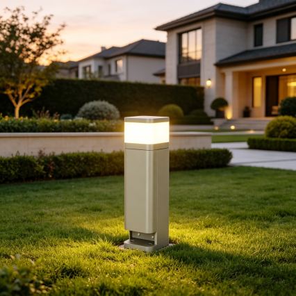 BRILAGI - Välisvalgusti kahe pistikupesaga SCHUKO PILLAR 1xG9/11W/230V IP44 hall