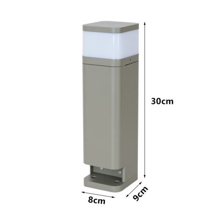 BRILAGI - Välisvalgusti kahe pistikupesaga SCHUKO PILLAR 1xG9/11W/230V IP44 hall