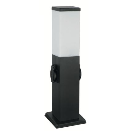 Brilagi - Välisvalgusti NOVA kahe SCHUKO-pistikupesaga 1xE27/15W/230V 40 cm IP44 must