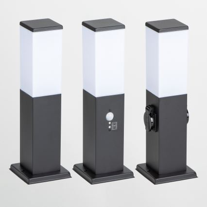 BRILAGI - Välisvalgusti NOVA kahe SCHUKO-pistikupesaga 1xE27/15W/230V 40 cm IP44 must
