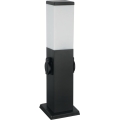 Brilagi - Välisvalgusti kahe SCHUKO-pistikupesaga 1xE27/15W/230V 40 cm IP44 must