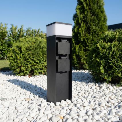 Brilagi - Välisvalgusti kahe SCHUKO-pistikupesaga 1xG9/11W/230V IP44 must