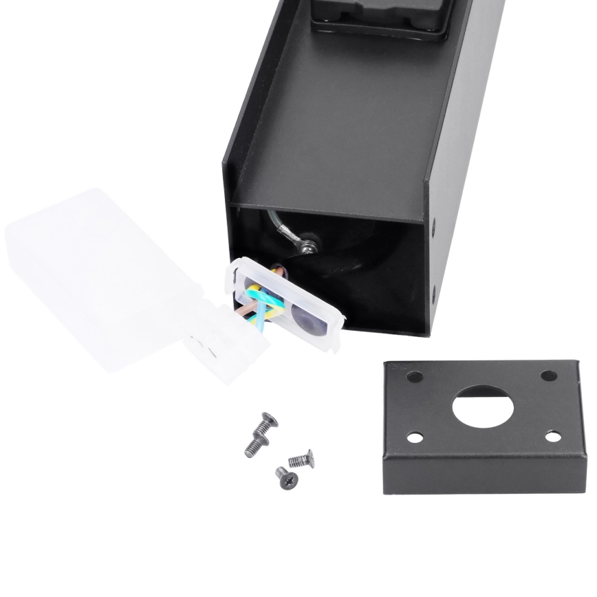 Brilagi - Välisvalgusti kahe SCHUKO-pistikupesaga 1xG9/11W/230V IP44 must