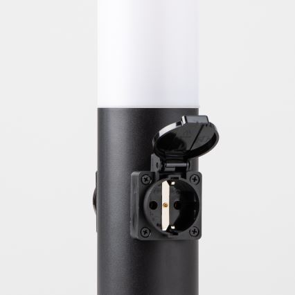 Brilagi – välisvalgusti kahe SCHUKO-pistikupesaga NOVA 1xE27/15W/230V 40 cm IP44 must