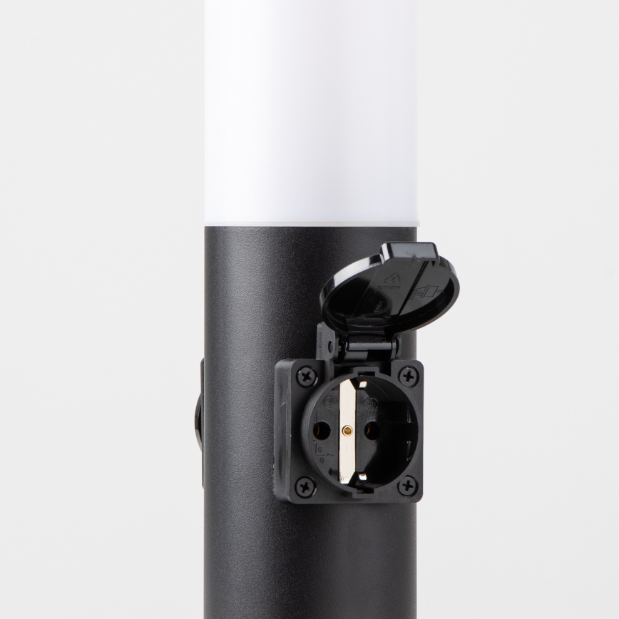 Brilagi – välisvalgusti kahe SCHUKO-pistikupesaga NOVA 1xE27/15W/230V 40 cm IP44 must