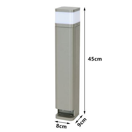 BRILAGI - Välisvalgusti kahe SCHUKO-pistikupesaga PILLAR 1xG9/11W/230V IP44 hall