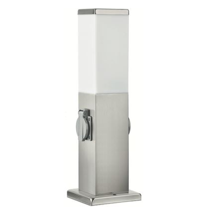 Brilagi - välisvalgusti 2 SCHUKO-pistikupesaga NOVA 1xE27/15W/230V 40 cm IP44 mattkroom