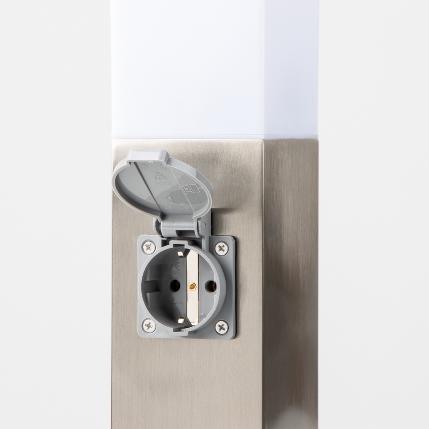 BRILAGI - välisvalgusti 2 SCHUKO-pistikupesaga NOVA 1xE27/15W/230V 40 cm IP44 mattkroom