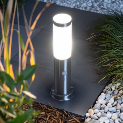 BRILAGI - Välisvalgusti liikumisanduriga NOVA 1xE27/15W/230V 40 cm IP44 matitud kroom