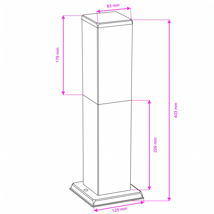 Brilagi - välisvalgusti NOVA 1xE27/15W/230V 40 cm IP44 must