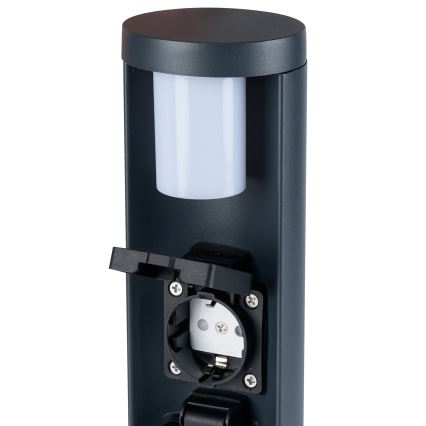 Brilagi - välisvalgusti kahe SCHUKO-pistikuga PILLAR 1xG9/11W/230V IP44 antratsiit