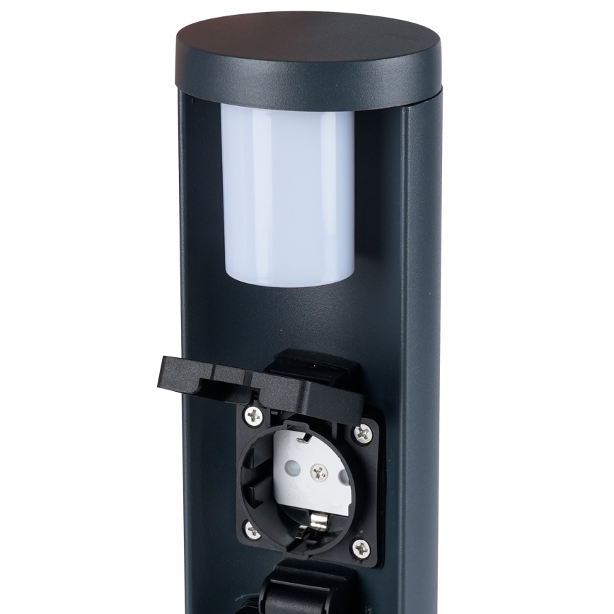 Brilagi - välisvalgusti kahe SCHUKO-pistikuga PILLAR 1xG9/11W/230V IP44 antratsiit