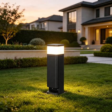 BRILAGI - Välisvalgusti SCHUKO PILLAR kahe pistikupesaga 1xG9/11W/230V IP44 must