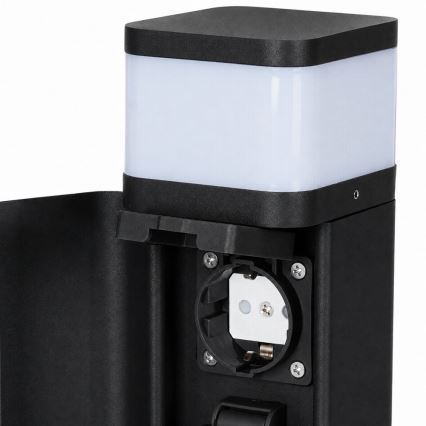 BRILAGI - Välisvalgusti SCHUKO PILLAR kahe pistikupesaga 1xG9/11W/230V IP44 must