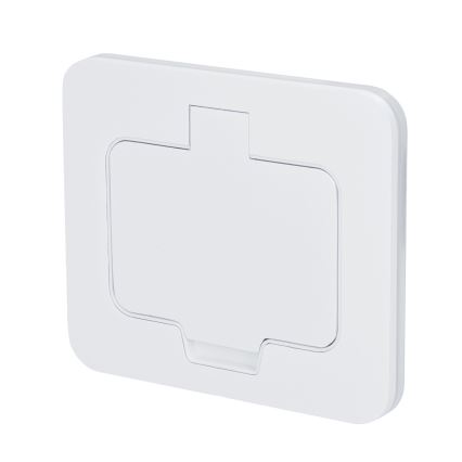 Brilagi - Välitingimustele mõeldud sisseehitatav põrandapistikupesa IP55 valge ristkülikuline