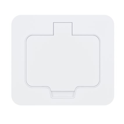 Brilagi - Välitingimustele mõeldud sisseehitatav põrandapistikupesa IP55 valge ristkülikuline