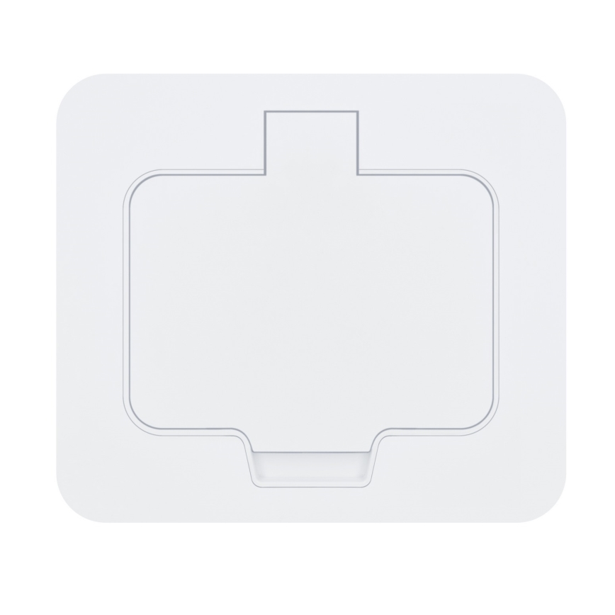 Brilagi - Välitingimustele mõeldud sisseehitatav põrandapistikupesa IP55 valge ristkülikuline