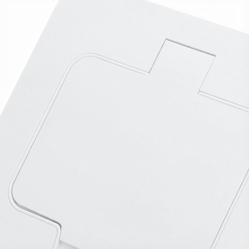 Brilagi - Välitingimustele mõeldud sisseehitatav põrandapistikupesa IP55 valge ristkülikuline