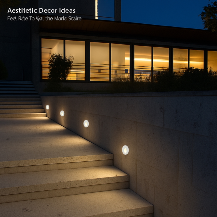 Brilagi - välitingimustesse mõeldud sisseehitatav LED-valgusti STAIRDOT LED/2W/230V, valge, IP65, ümmargune