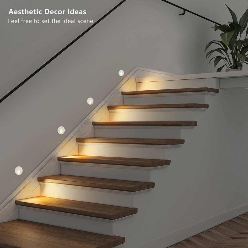 Brilagi - välitingimustesse mõeldud sisseehitatav LED-valgusti STAIRDOT LED/2W/230V, valge, IP65, ümmargune