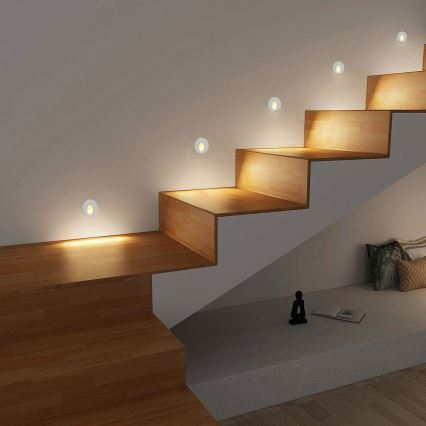 Brilagi - välitingimustesse mõeldud sisseehitatav LED-valgusti STAIRDOT LED/2W/230V, valge, IP65, ümmargune