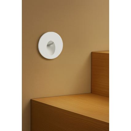 Brilagi - välitingimustesse mõeldud sisseehitatav LED-valgusti STAIRDOT LED/2W/230V, valge, IP65, ümmargune