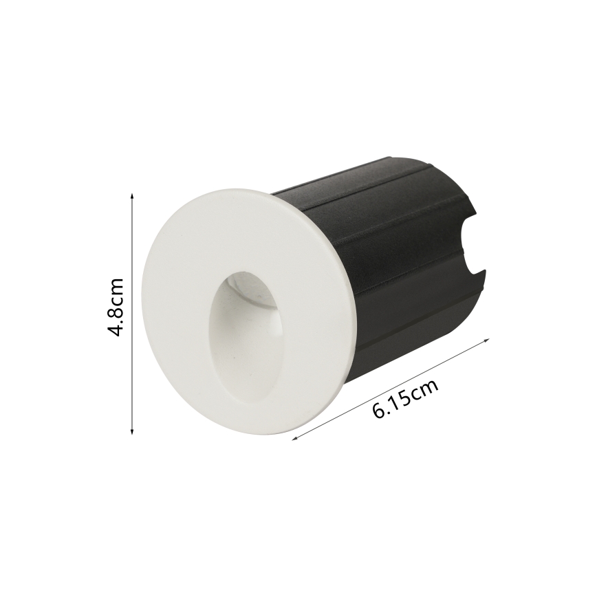 Brilagi - välitingimustesse mõeldud sisseehitatav LED-valgusti STAIRDOT LED/2W/230V, valge, IP65, ümmargune