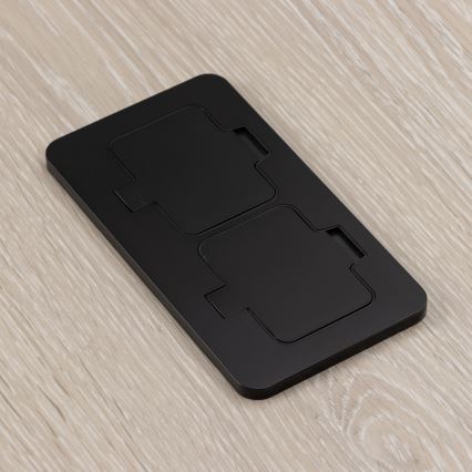BRILAGI - Välitingimustesse mõeldud sisseehitatav topeltpistikupesa, IP55, must, ristkülikuline