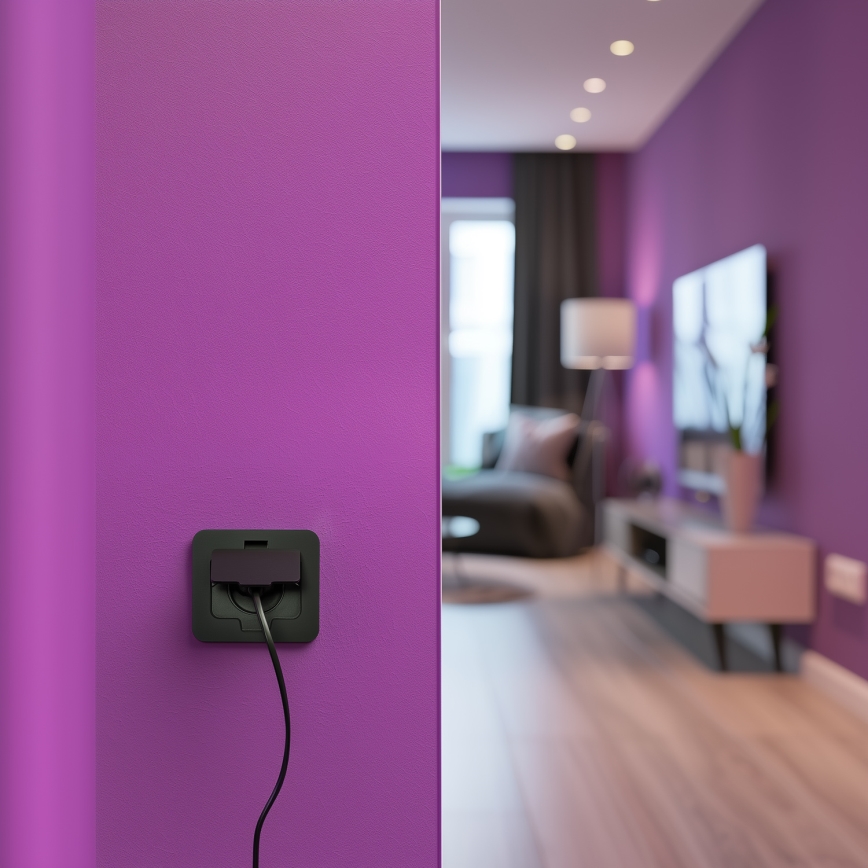 Brilagi - välitingimustesse mõeldud süvistatav põrandapistikupesa IP55, must, ristkülikukujuline