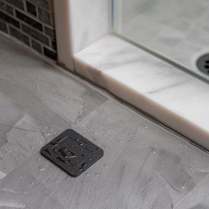 Brilagi - välitingimustesse mõeldud süvistatav põrandapistikupesa IP55, must, ristkülikukujuline