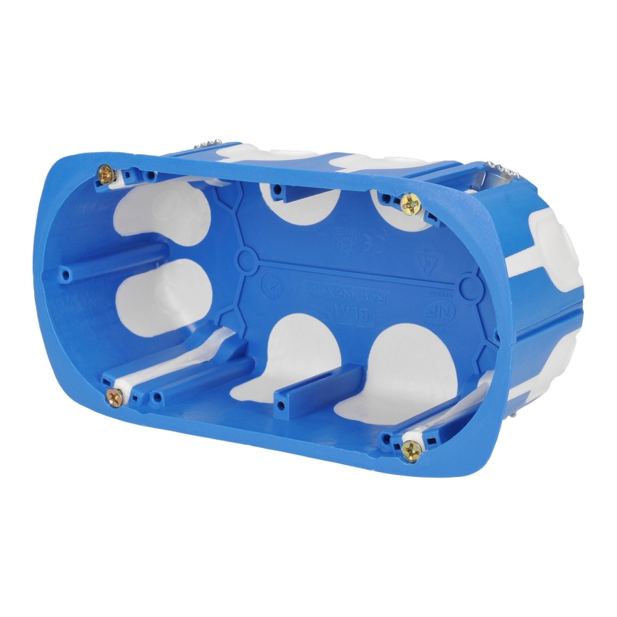 Brilagi - väljas kasutatav sisseehitatav topelt põrandapistik IP55, valge, ristkülikukujuline