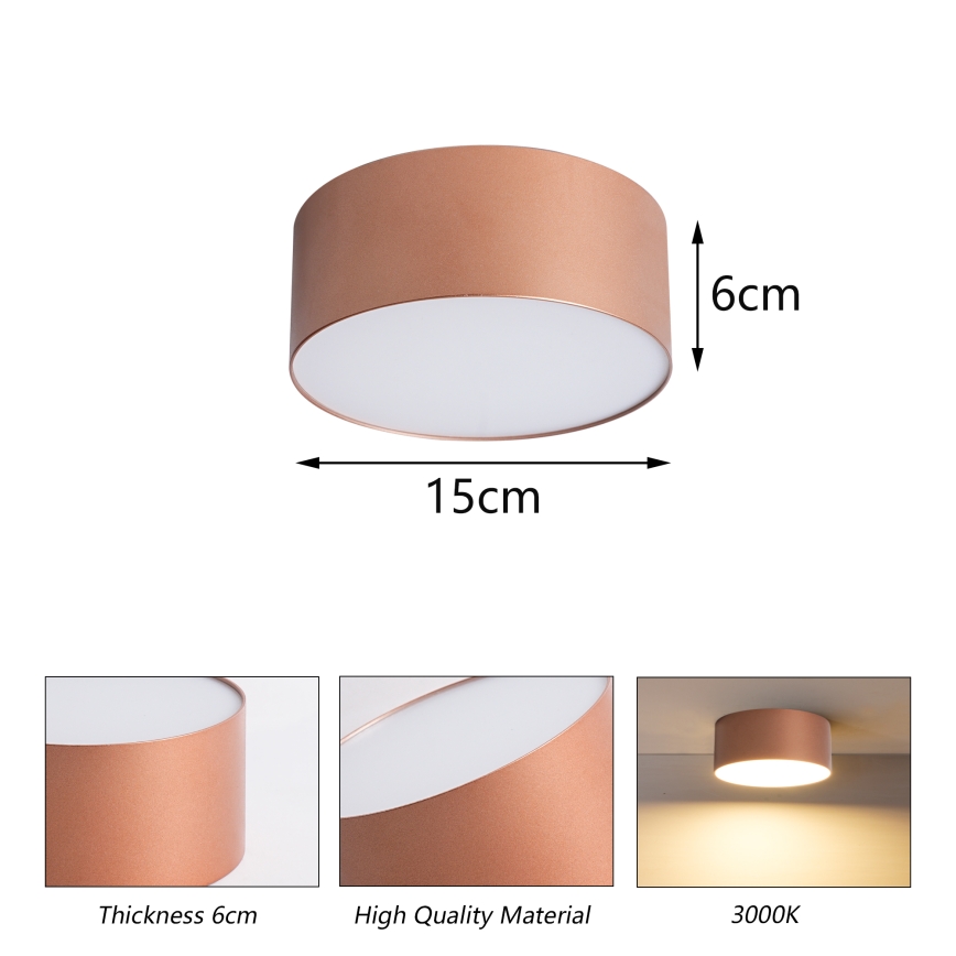 BRILAGI - Vannitoa laelamp FORIS LED/20W/230V Ø 15 cm pronks IP44 CRI 90