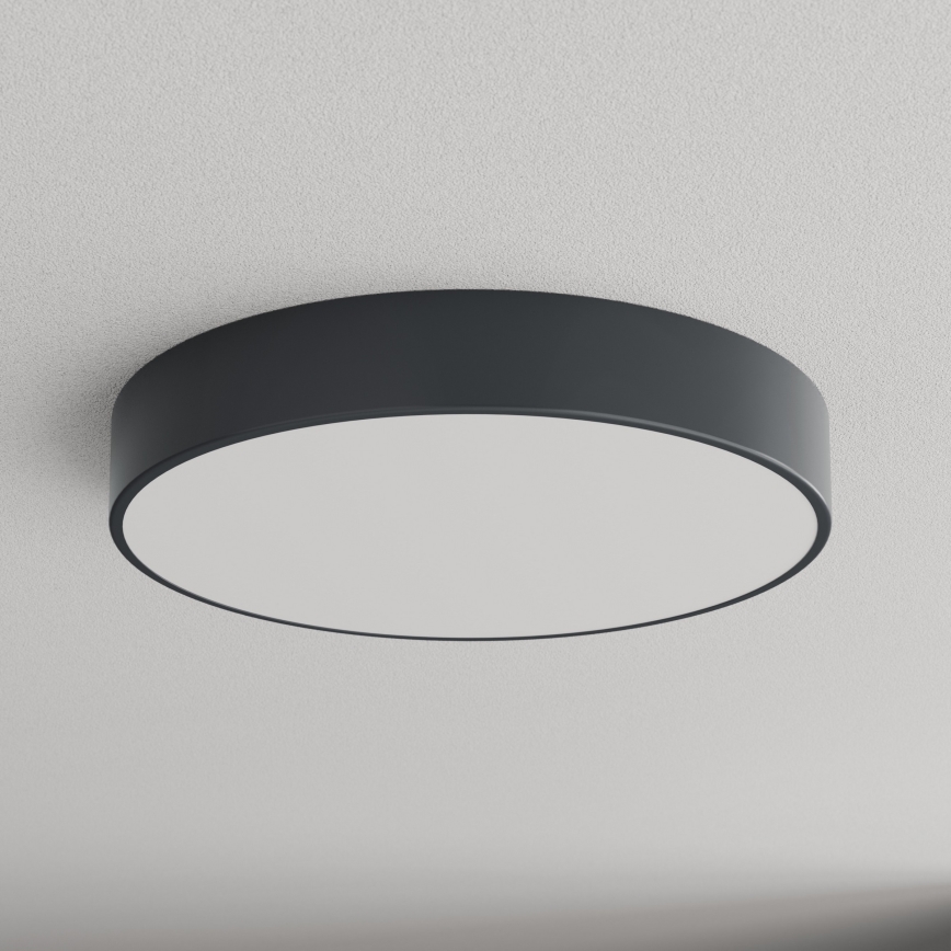 Brilagi - Vannitoa laelamp liikumis- ja hämarussensoriga CLARE 4xE27/24W/230V läbimõõt 50 cm antratsiit IP54
