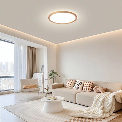 Brilagi - LED-vannitoa laelamp ULTRA SLIM LED/24W/230V Ø 42 cm roosakuld IP54