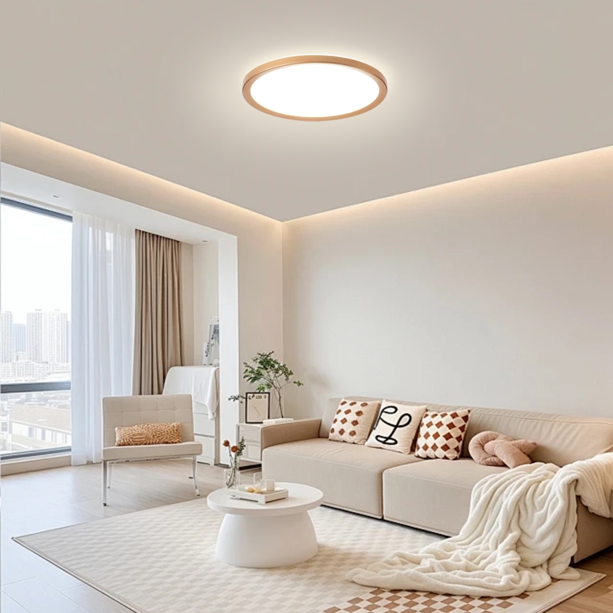 Brilagi - LED-vannitoa laelamp ULTRA SLIM LED/24W/230V Ø 42 cm roosakuld IP54