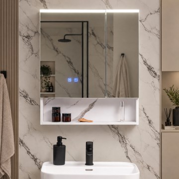 BRILAGI - Vannitoa LED-peegelkapp taustvalgustusega TRABIA DOUBLE 60x70 cm